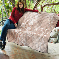 Aloha Hawaii Turtles Floral Quilt Taupe Marbles Glaze