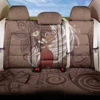 Tahiti Islands Polynesian Plumeria Back Car Seat Cover Tahitian Vahine 'Ote'a - Beige LT7 One Size Beige - Polynesian Pride