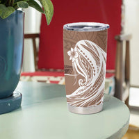 Tahiti Islands Polynesian Plumeria Tumbler Cup Tahitian Vahine 'Ote'a - Beige LT7 - Polynesian Pride
