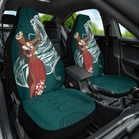 Tahiti Islands Polynesian Plumeria Car Seat Cover Tahitian Vahine 'Ote'a - Teal LT7 One Size Teal - Polynesian Pride