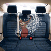 Tahiti Islands Polynesian Plumeria Back Car Seat Cover Tahitian Vahine 'Ote'a - Navy Blue LT7 - Polynesian Pride