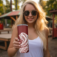 Tahiti Islands Polynesian Plumeria Skinny Tumbler Tahitian Vahine 'Ote'a - Scarlet LT7 - Polynesian Pride