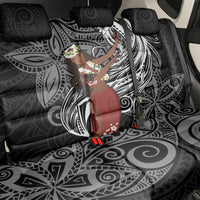 Tahiti Islands Polynesian Plumeria Back Car Seat Cover Tahitian Vahine 'Ote'a - Black LT7 - Polynesian Pride