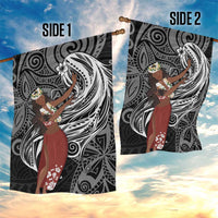 Tahiti Islands Polynesian Plumeria Garden Flag Tahitian Vahine 'Ote'a - Black LT7 - Polynesian Pride