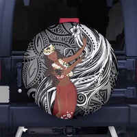 Tahiti Islands Polynesian Plumeria Spare Tire Cover Tahitian Vahine 'Ote'a - Black LT7 - Polynesian Pride