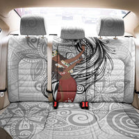Tahiti Islands Polynesian Plumeria Back Car Seat Cover Tahitian Vahine 'Ote'a - White LT7 - Polynesian Pride