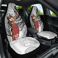 Tahiti Islands Polynesian Plumeria Car Seat Cover Tahitian Vahine 'Ote'a - White LT7 One Size White - Polynesian Pride