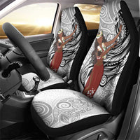 Tahiti Islands Polynesian Plumeria Car Seat Cover Tahitian Vahine 'Ote'a - White LT7 - Polynesian Pride
