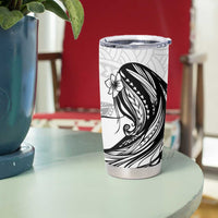 Tahiti Islands Polynesian Plumeria Tumbler Cup Tahitian Vahine 'Ote'a - White LT7 - Polynesian Pride