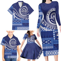 Queen Salote College 100th Anniversary Family Matching Long Sleeve Bodycon Dress and Hawaiian Shirt QSC Royal Girls LT7 - Polynesian Pride