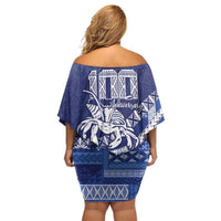 Queen Salote College 100th Anniversary Family Matching Off Shoulder Short Dress and Hawaiian Shirt QSC Royal Girls LT7 - Polynesian Pride