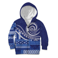 Queen Salote College 100th Anniversary Kid Hoodie QSC Royal Girls LT7 Zip Hoodie Royal Blue - Polynesian Pride