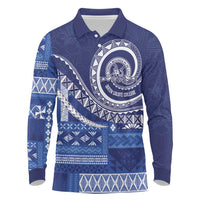 Queen Salote College 100th Anniversary Long Sleeve Polo Shirt QSC Royal Girls LT7 Royal Blue - Polynesian Pride