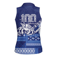 Queen Salote College 100th Anniversary Women Sleeveless Polo Shirt QSC Royal Girls LT7 - Polynesian Pride