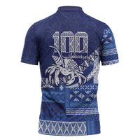 Queen Salote College 100th Anniversary Zipper Polo Shirt QSC Royal Girls LT7 - Polynesian Pride