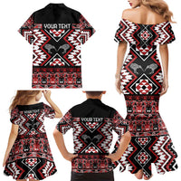 Personalised Taniko Motifs Aotearoa Family Matching Mermaid Dress and Hawaiian Shirt Waitangi Kowhaiwhai Kiwi LT7 - Polynesian Pride