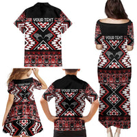 Personalised Taniko Motifs Aotearoa Family Matching Puletasi and Hawaiian Shirt Waitangi Kowhaiwhai Kiwi LT7 - Polynesian Pride