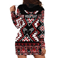 Personalised Taniko Motifs Aotearoa Hoodie Dress Waitangi Kowhaiwhai Kiwi LT7 - Polynesian Pride