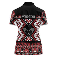 Personalised Taniko Motifs Aotearoa Women Polo Shirt Waitangi Kowhaiwhai Kiwi LT7 - Polynesian Pride