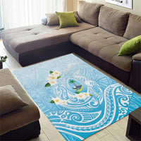 Guam Fishhook Mix Guasali Flowers Area Rug Dreaming Turquoise