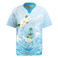 Guam Fishhook Mix Guasali Flowers Rugby Jersey Dreaming Turquoise