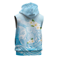 Guam Fishhook Mix Guasali Flowers Sleeveless Hoodie Dreaming Turquoise