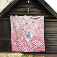 Guam Fishhook Mix Guasali Flowers Quilt Dreaming Coral