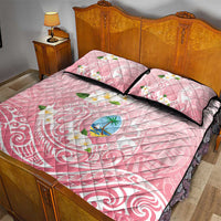 Guam Fishhook Mix Guasali Flowers Quilt Bed Set Dreaming Coral