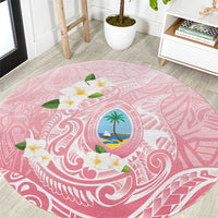 Guam Fishhook Mix Guasali Flowers Round Carpet Dreaming Coral LT7 Pink - Polynesian Pride