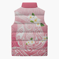 Guam Fishhook Mix Guasali Flowers Sleeveless Puffer Jacket Dreaming Coral