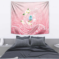 Guam Fishhook Mix Guasali Flowers Tapestry Dreaming Coral