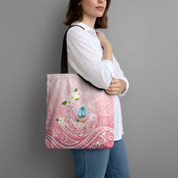 Guam Fishhook Mix Guasali Flowers Tote Bag Dreaming Coral