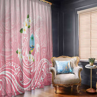 Guam Fishhook Mix Guasali Flowers Window Curtain Dreaming Coral LT7 - Polynesian Pride