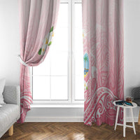 Guam Fishhook Mix Guasali Flowers Window Curtain Dreaming Coral LT7 - Polynesian Pride
