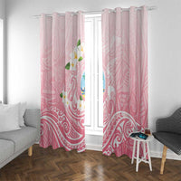 Guam Fishhook Mix Guasali Flowers Window Curtain Dreaming Coral LT7 With Grommets Pink - Polynesian Pride