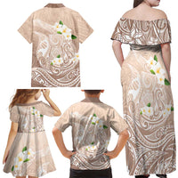 Guam Fishhook Mix Guasali Flowers Family Matching Off Shoulder Maxi Dress and Hawaiian Shirt Dreaming Hazel LT7 - Polynesian Pride