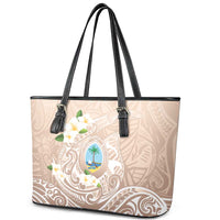 Guam Fishhook Mix Guasali Flowers Leather Tote Bag Dreaming Hazel