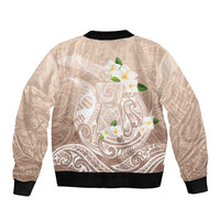 Guam Fishhook Mix Guasali Flowers Sleeve Zip Bomber Jacket Dreaming Hazel