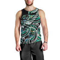 Maori Matariki - Manaia Men Tank Top Emerald Paua Shell