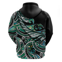 Maori Matariki - Manaia Zip Hoodie Emerald Paua Shell