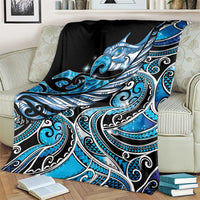 Maori Matariki - Manaia Blanket Galaxy Blue Paua Shell