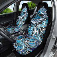 Maori Matariki - Manaia Car Seat Cover Galaxy Blue Paua Shell