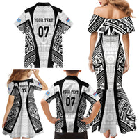 Personalised Fiji Rugby Family Matching Mermaid Dress and Hawaiian Shirt 2023 World Cup History Makers - White Ver LT7 - Polynesian Pride