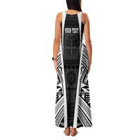 Personalised Fiji Rugby Family Matching Tank Maxi Dress and Hawaiian Shirt 2023 World Cup History Makers - Black Ver LT7 - Polynesian Pride