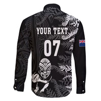 Personalised New Zealand Rugby Family Matching Long Sleeve Bodycon Dress and Hawaiian Shirt Silver Fern Basic 2023 World Cup LT7 - Polynesian Pride