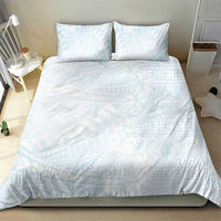 White Sunday Bedding Set Plumeria Tatau Mix Tapa LT7 - Polynesian Pride