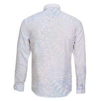 White Sunday Family Matching Off Shoulder Short Dress and Hawaiian Shirt Plumeria Tatau Mix Tapa LT7 - Polynesian Pride