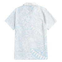 White Sunday Family Matching Short Sleeve Bodycon Dress and Hawaiian Shirt Plumeria Tatau Mix Tapa LT7 - Polynesian Pride