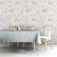 White Sunday Tablecloth Plumeria Tatau Mix Tapa LT7 - Polynesian Pride