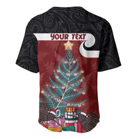 Personalised New Zealand Maori Christmas Baseball Jersey Xmas Fern Mix Kowhawhai LT7 - Polynesian Pride